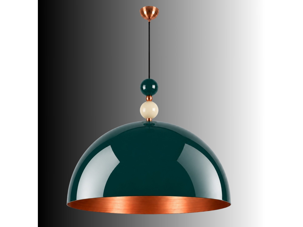 Lampada a sospensione in metallo "Bubble" - 60 x 60 cm - Verde scuro