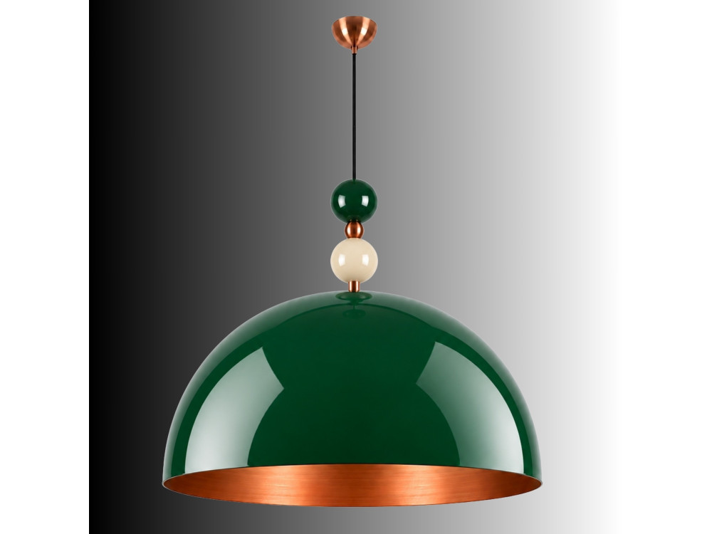 Lampada a sospensione in metallo "Bubble" - 60 x 60 cm - Verde scuro