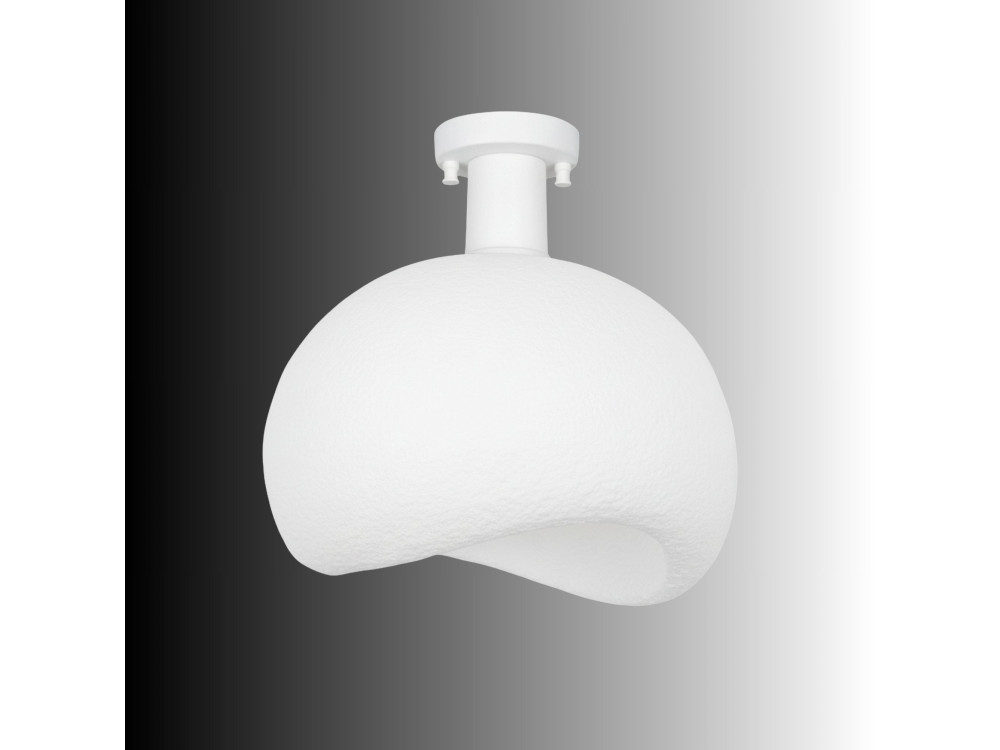 Lampada da soffitto in metallo "Yontu" - 34 x 29 x 33 cm - Bianco