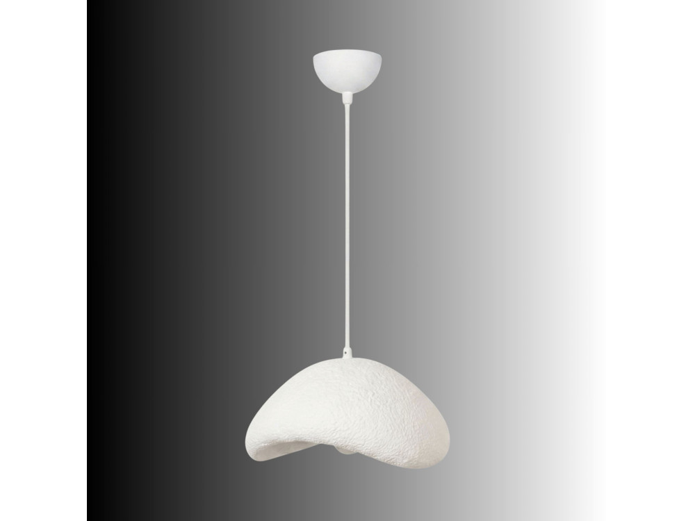 Lampada a sospensione in metallo "Luna" - 42 x 37 x 120 cm - Bianco