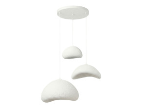 Lampadario in metallo "Luna" - 82 x 50 cm - Bianco