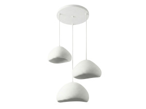 Lampadario in metallo "Lora" - 82 x 82 cm - Bianco