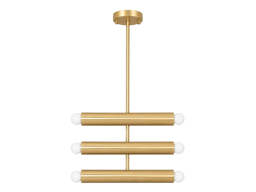 Lampadario in metallo "Vento" - 35 x 10 cm - Giallo