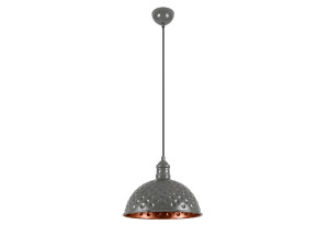 Lampada a sospensione in metallo "Echo" - 26 x 26 cm - Grigio