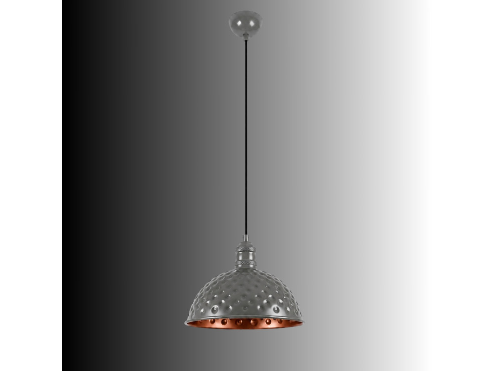 Lampada a sospensione in metallo "Echo" - 26 x 26 cm - Grigio