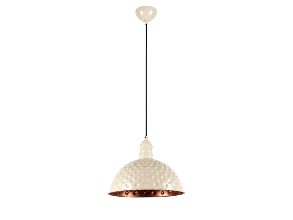 Lampada a sospensione in metallo "Echo" - 26 x 26 cm - Beige