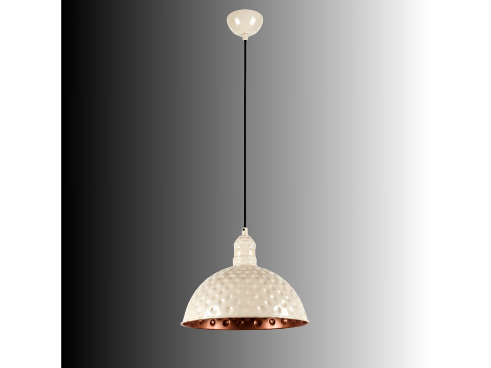 Lampada a sospensione in metallo "Echo" - 26 x 26 cm - Beige