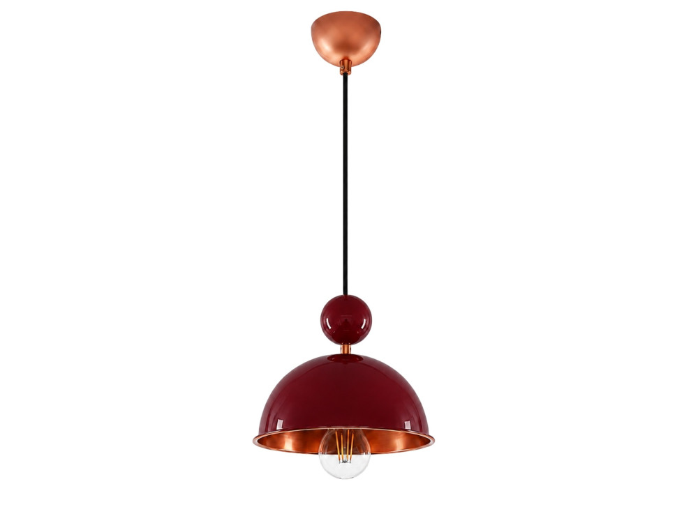 Lampada a sospensione in metallo "Bubble" - 21 x 21 cm - Bordeaux