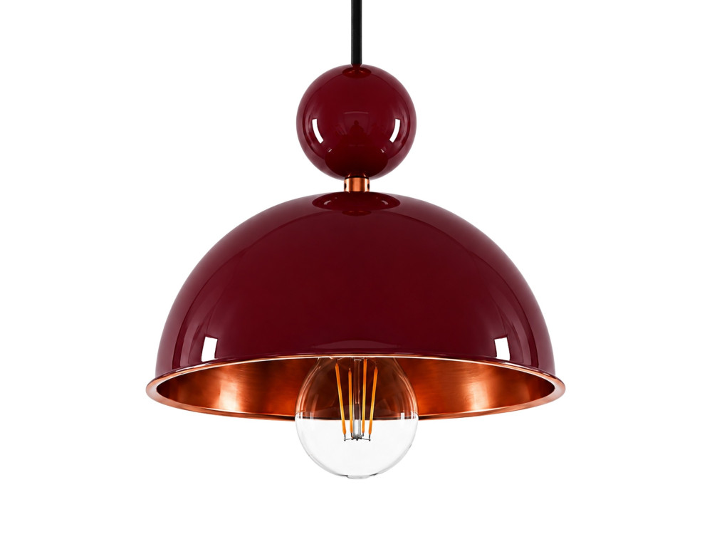 Lampada a sospensione in metallo "Bubble" - 21 x 21 cm - Bordeaux