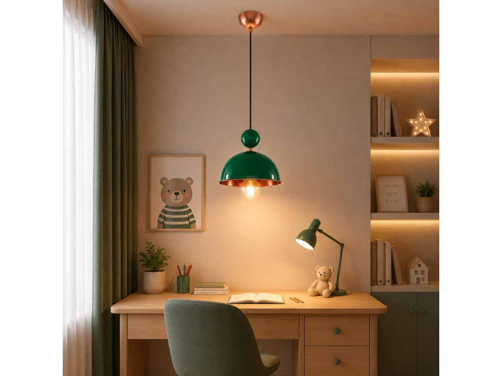 Lampada a sospensione in metallo "Bubble" - 21 x 21 cm - Verde chiaro