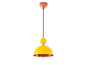 Lampada a sospensione in metallo "Bubble" - 21 x 21 cm - Giallo