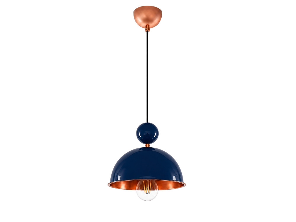 Lampada a sospensione in metallo "Bubble" - 21 x 21 cm - Blu navy