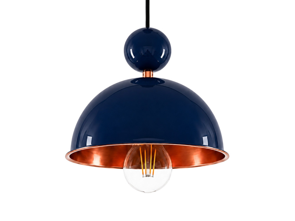 Lampada a sospensione in metallo "Bubble" - 21 x 21 cm - Blu navy