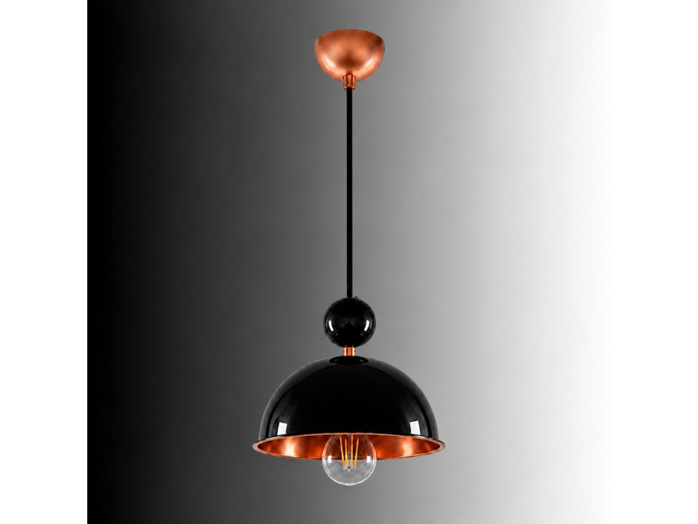 Lampada a sospensione in metallo "Bubble" - 21 x 21 cm - Nero
