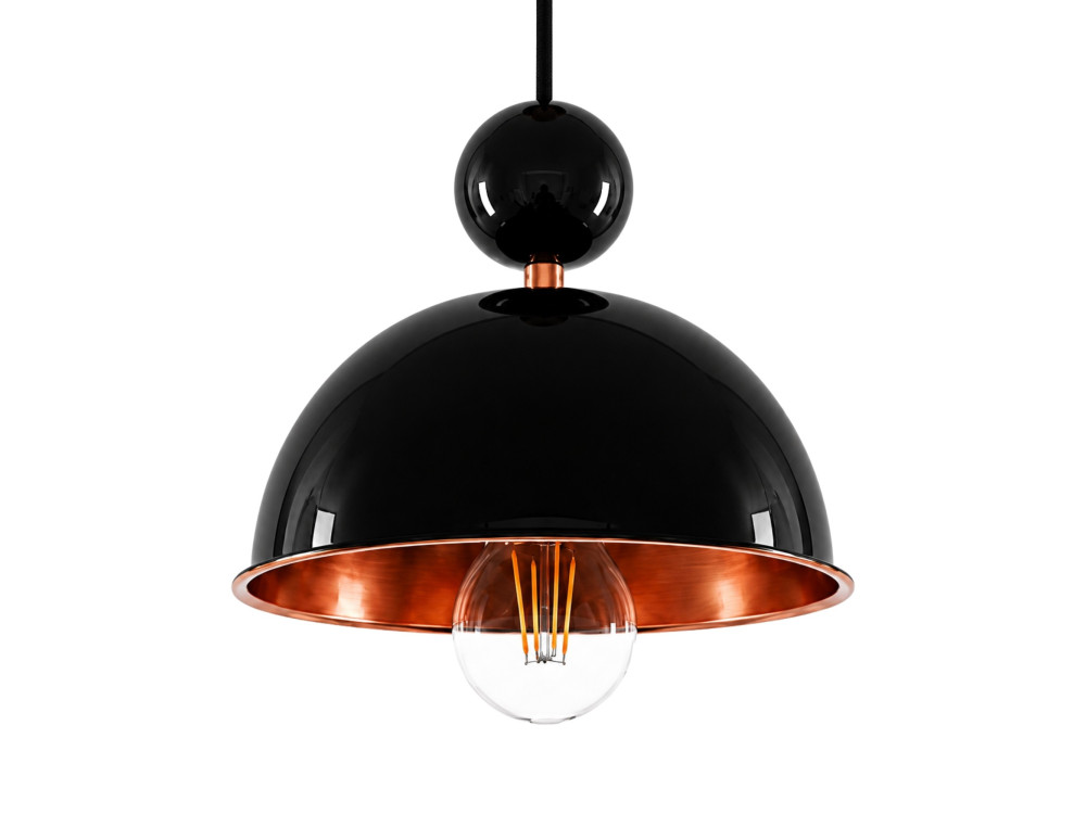 Lampada a sospensione in metallo "Bubble" - 21 x 21 cm - Nero