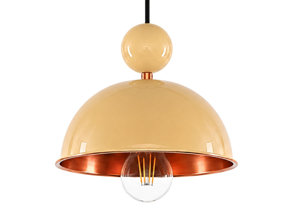Lampada a sospensione in metallo "Bubble" - 21 x 21 cm - Giallo