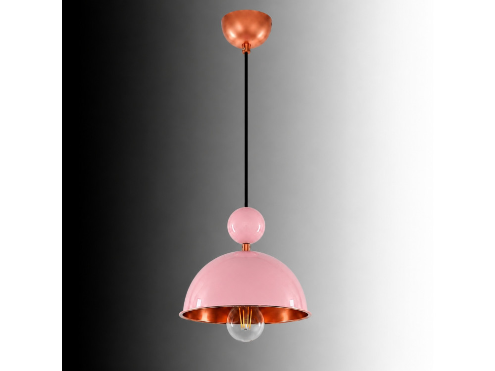 Lampada a sospensione in metallo "Bubble" - 21 x 21 cm - Rosa