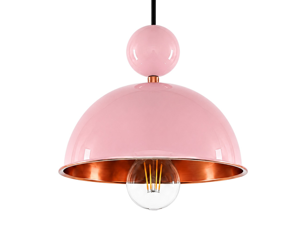 Lampada a sospensione in metallo "Bubble" - 21 x 21 cm - Rosa