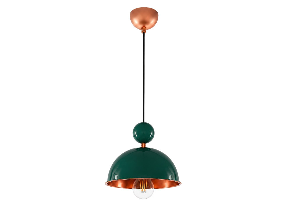 Lampada a sospensione in metallo "Bubble" - 21 x 21 cm - Verde scuro