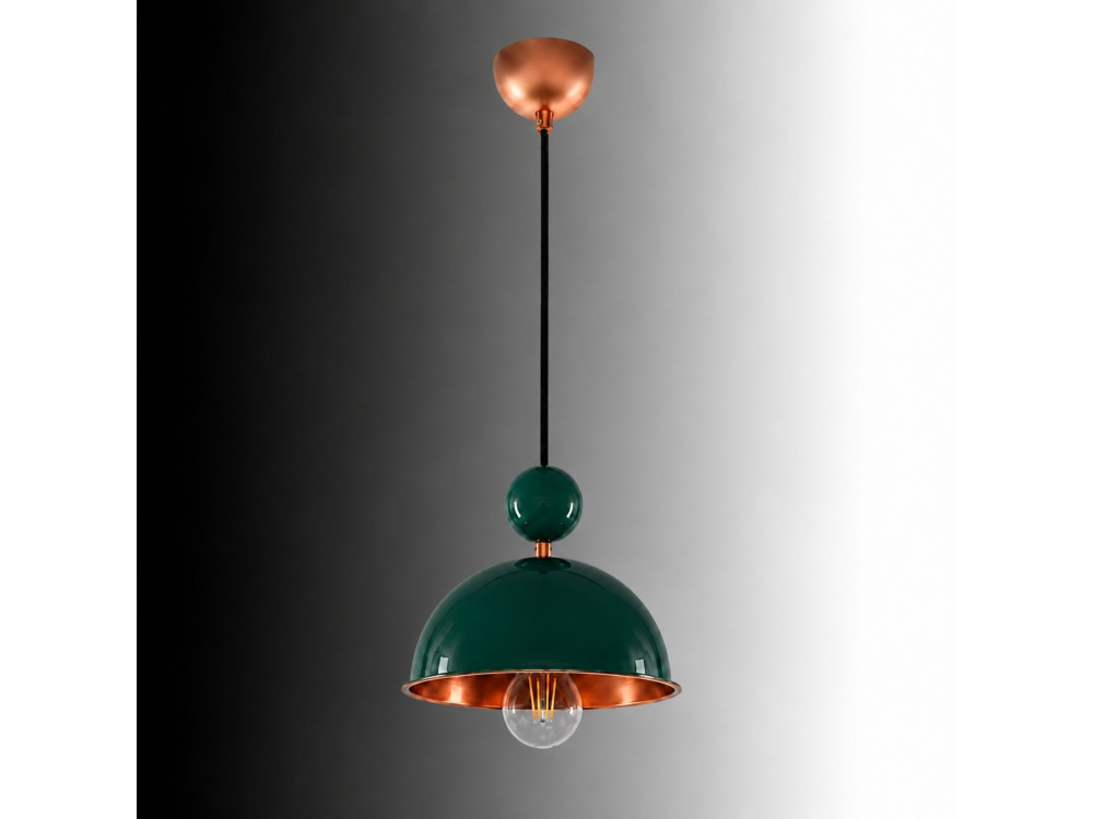 Lampada a sospensione in metallo "Bubble" - 21 x 21 cm - Verde scuro