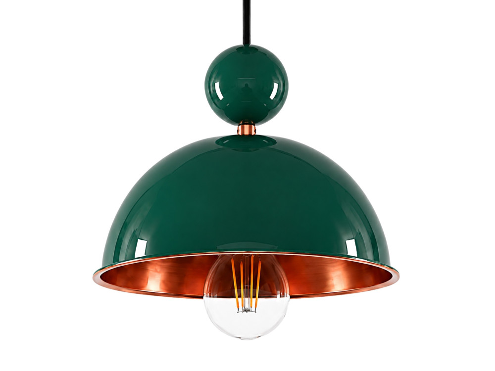 Lampada a sospensione in metallo "Bubble" - 21 x 21 cm - Verde scuro