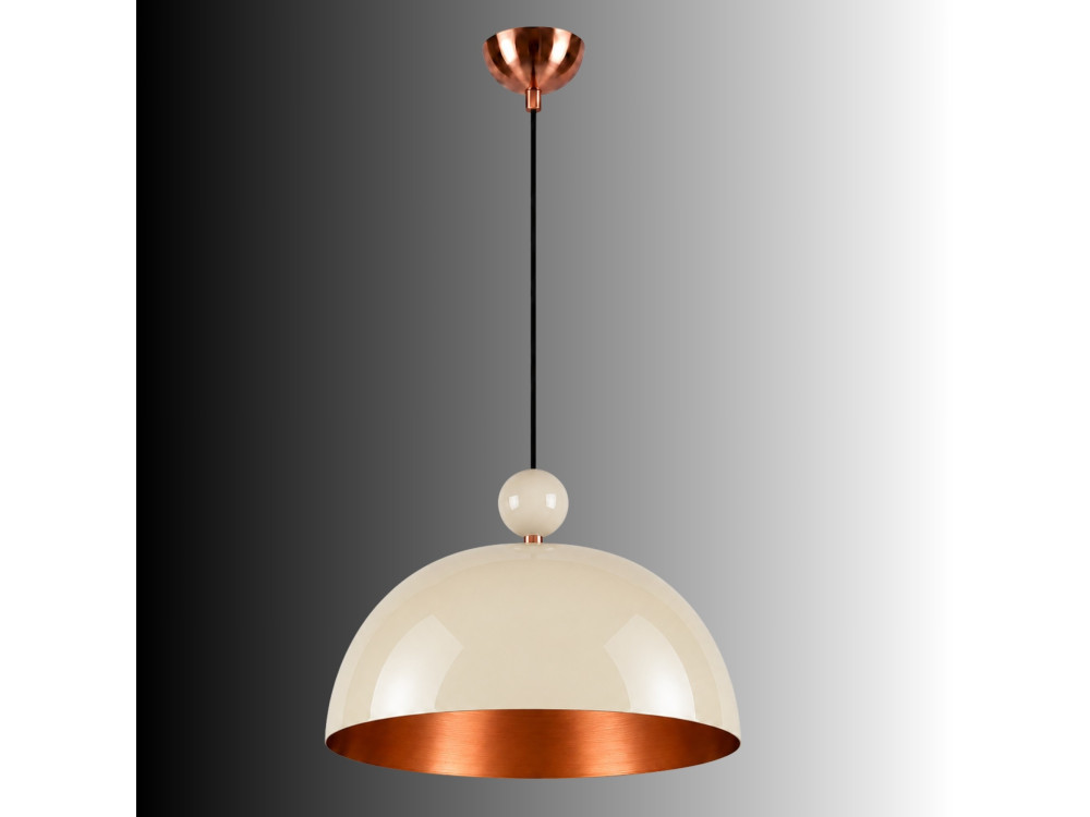Lampada a sospensione in metallo "Bubble" - 40 x 40 cm - Beige