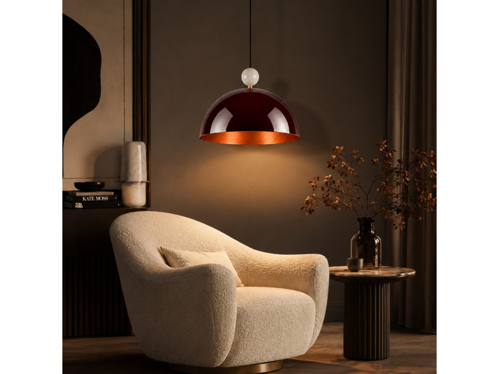Lampada a sospensione in metallo "Bubble" - 40 x 40 cm - Bordeaux