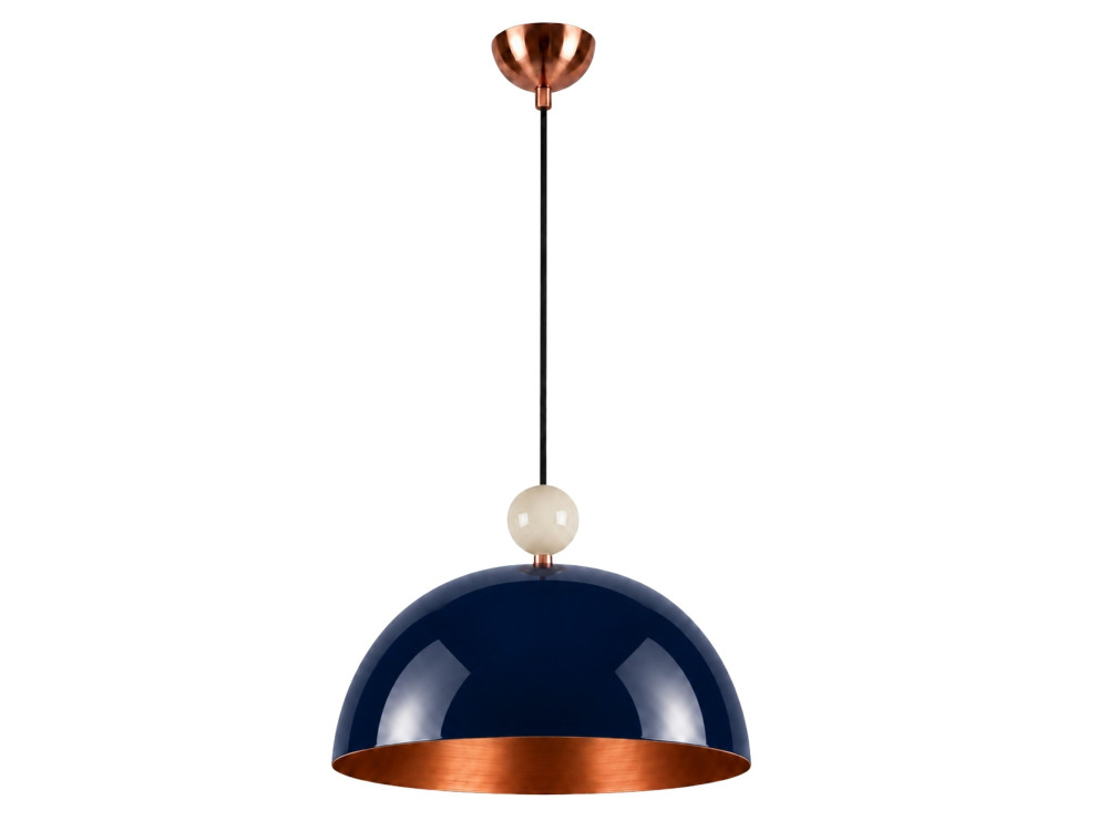 Lampada a sospensione in metallo "Bubble" - 40 x 40 cm - Blu navy