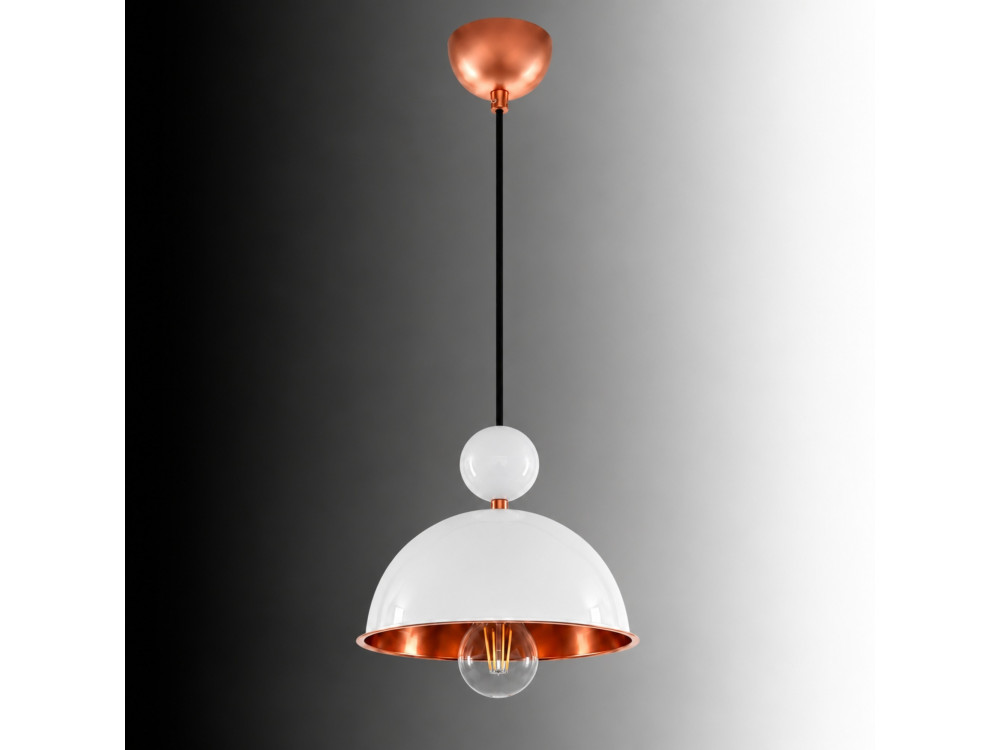 Lampada a sospensione in metallo "Bubble" - 21 x 21 cm - Beige