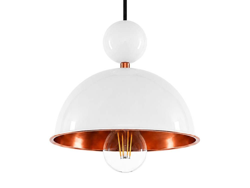 Lampada a sospensione in metallo "Bubble" - 21 x 21 cm - Beige
