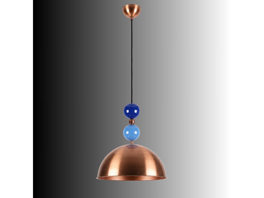 Lampada a sospensione in metallo "Bubble" - 31 x 31 cm - Rame