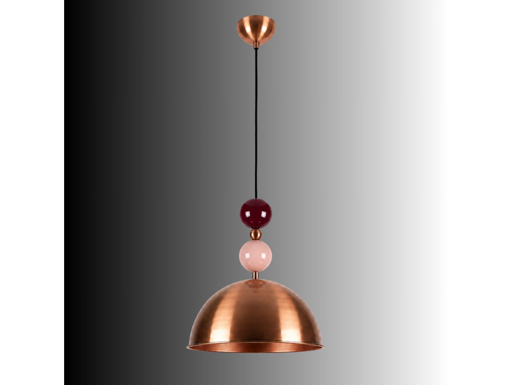 Lampada a sospensione in metallo "Bubble" - 31 x 31 cm - Rame