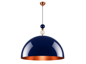 Lampada a sospensione in metallo "Bubble" - 60 x 60 cm - Blu navy