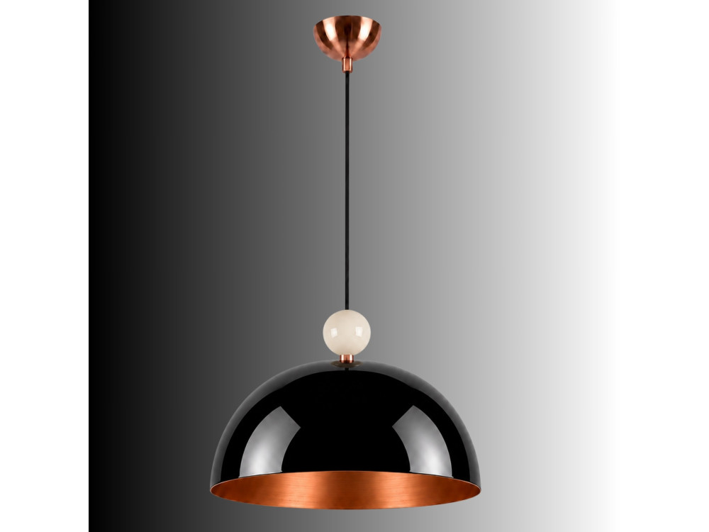 Lampada a sospensione in metallo "Bubble" - 40 x 40 cm - Nero