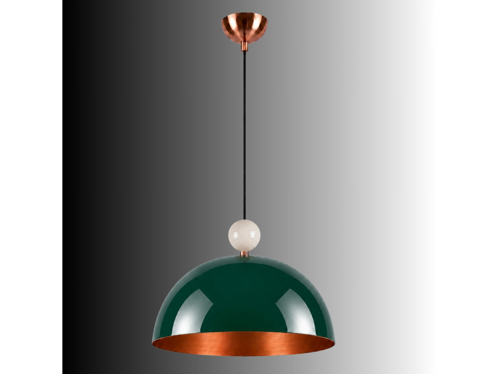 Lampada a sospensione in metallo "Bubble" - 40 x 40 cm - Verde scuro