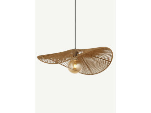 Lampada a sospensione in bambù "Bruz" - 30 x 30 cm - Beige
