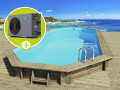 Piscina in legno "Ibiza" - 8,57 x 4,57 x 1,31 m + pompa di calore da 6,1 kW