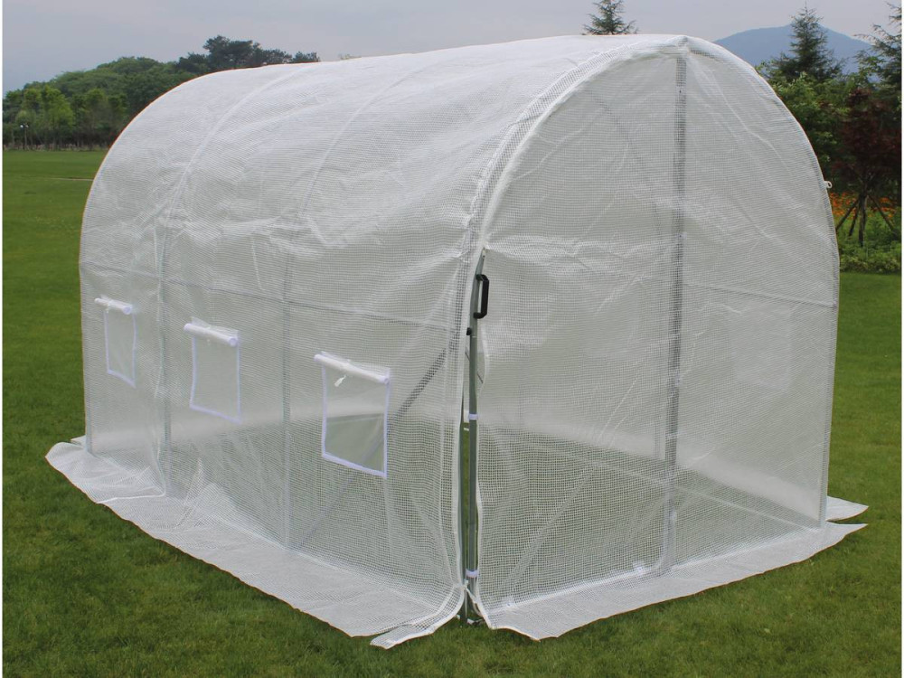 Serra tunnel da giardino con  porta battente MIMOSA - 6m² - 3 x 2 x 2 m