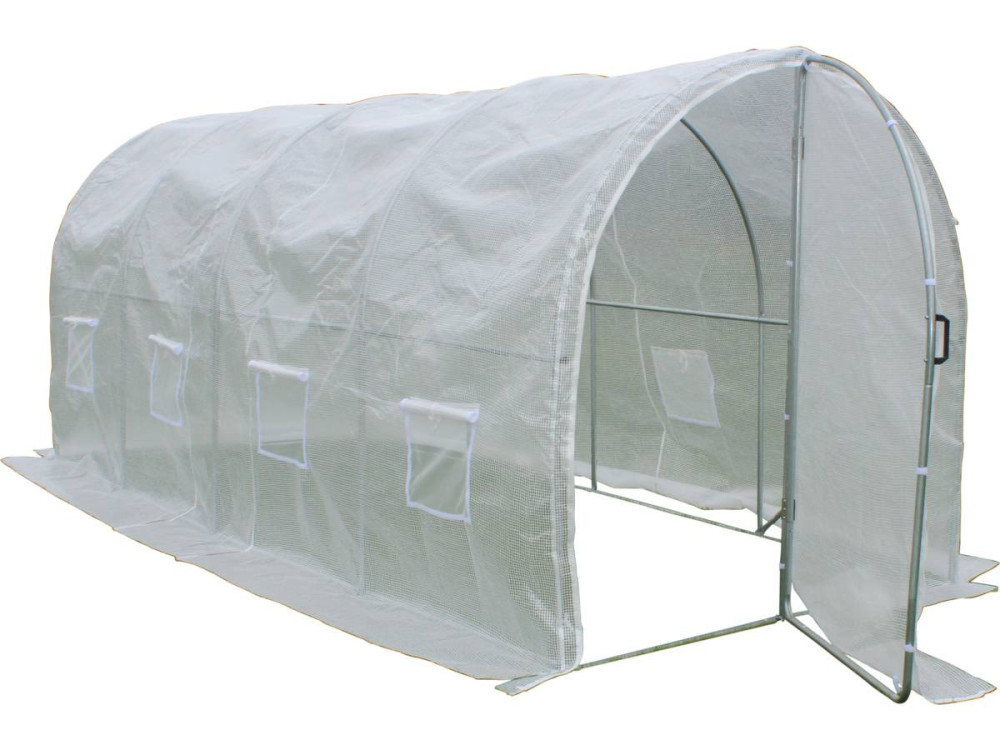 Serra tunnel da giardino con porta battente MIMOSA - 9m² - 4,5 x 2 x 2 m