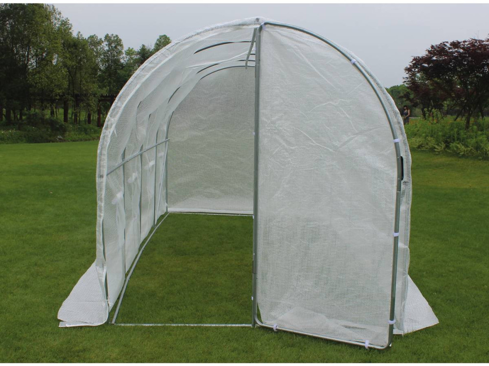 Serra tunnel da giardino con porta battente MIMOSA - 9m² - 4,5 x 2 x 2 m