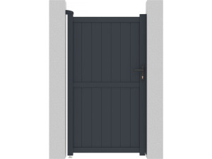 Cancello in alluminio "Maurice" - 101,2 x 180,9 cm - Grigio