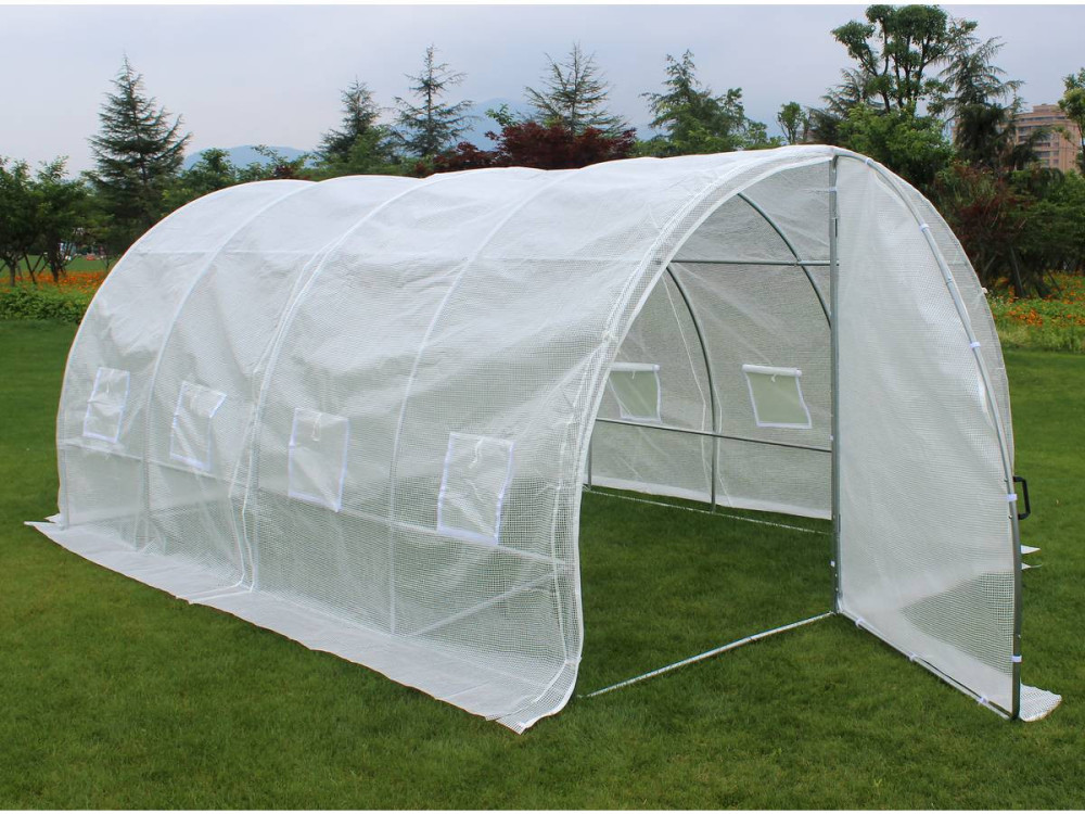 Serre tunnel da giardino con porta battente MIMOSA - 12m² - 4 x 3 x 2 m