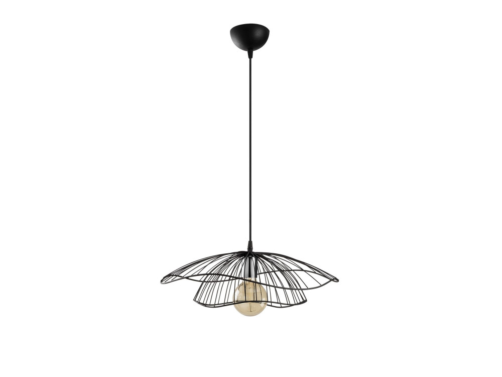 Lampada a sospensione in metallo "Tel" - 50 x 50 cm - Nero