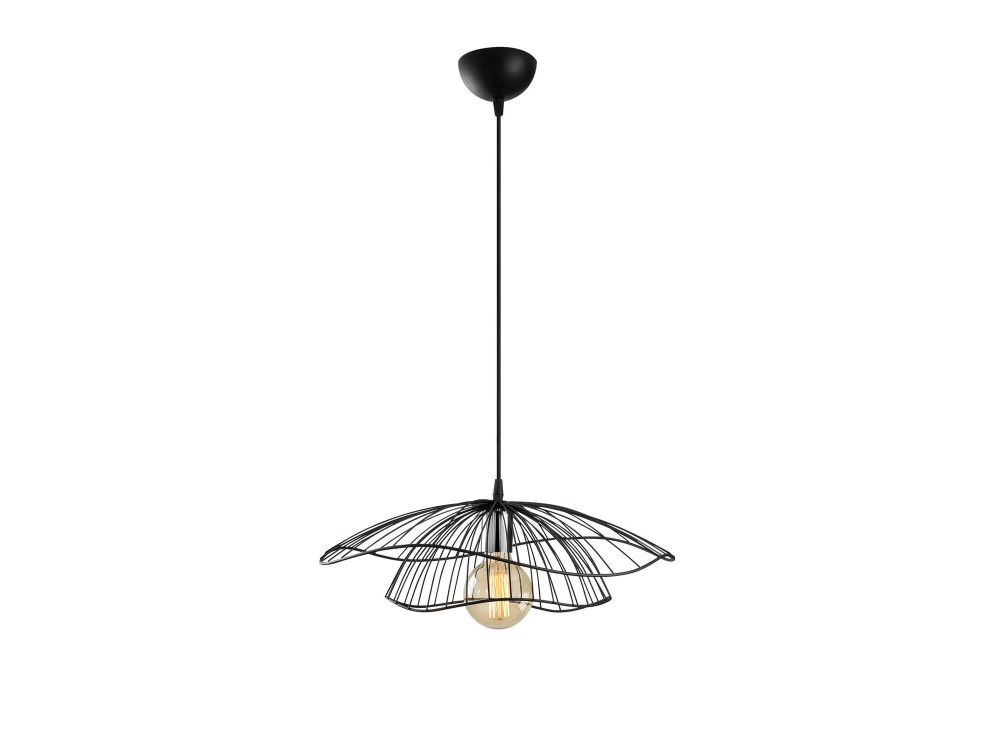Lampada a sospensione in metallo "Tel" - 50 x 50 cm - Nero