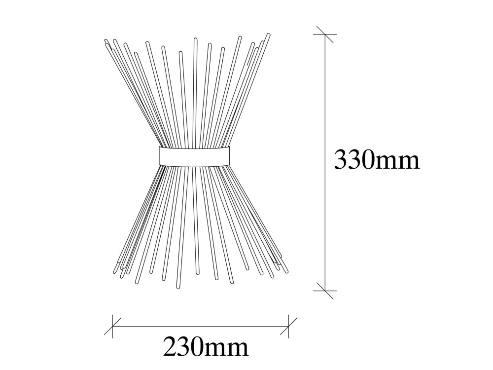 Applique in metallo "GMN-000010" - 23 x 16 cm - Rame