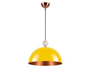 Lampada a sospensione in metallo "Bubble" - 40 x 40 cm - Giallo