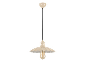 Lampada a sospensione in metallo "Volan" - 25 x 25 cm - Beige