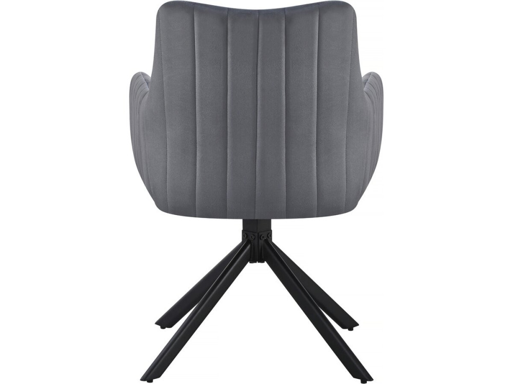 Set di 2 sedie in tessuto "Pharell" - 60 x 61 x 91 cm - Grigio