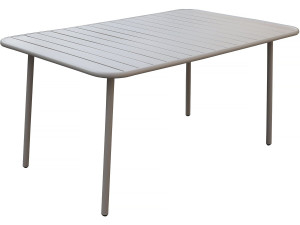 Tavolo da giardino in metallo "Bilbao" - 150 x 90 x 71 cm - Tortora