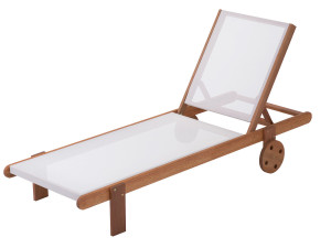 Lettino in legno esotico SAIGON - Maple -  Marrone chiaro